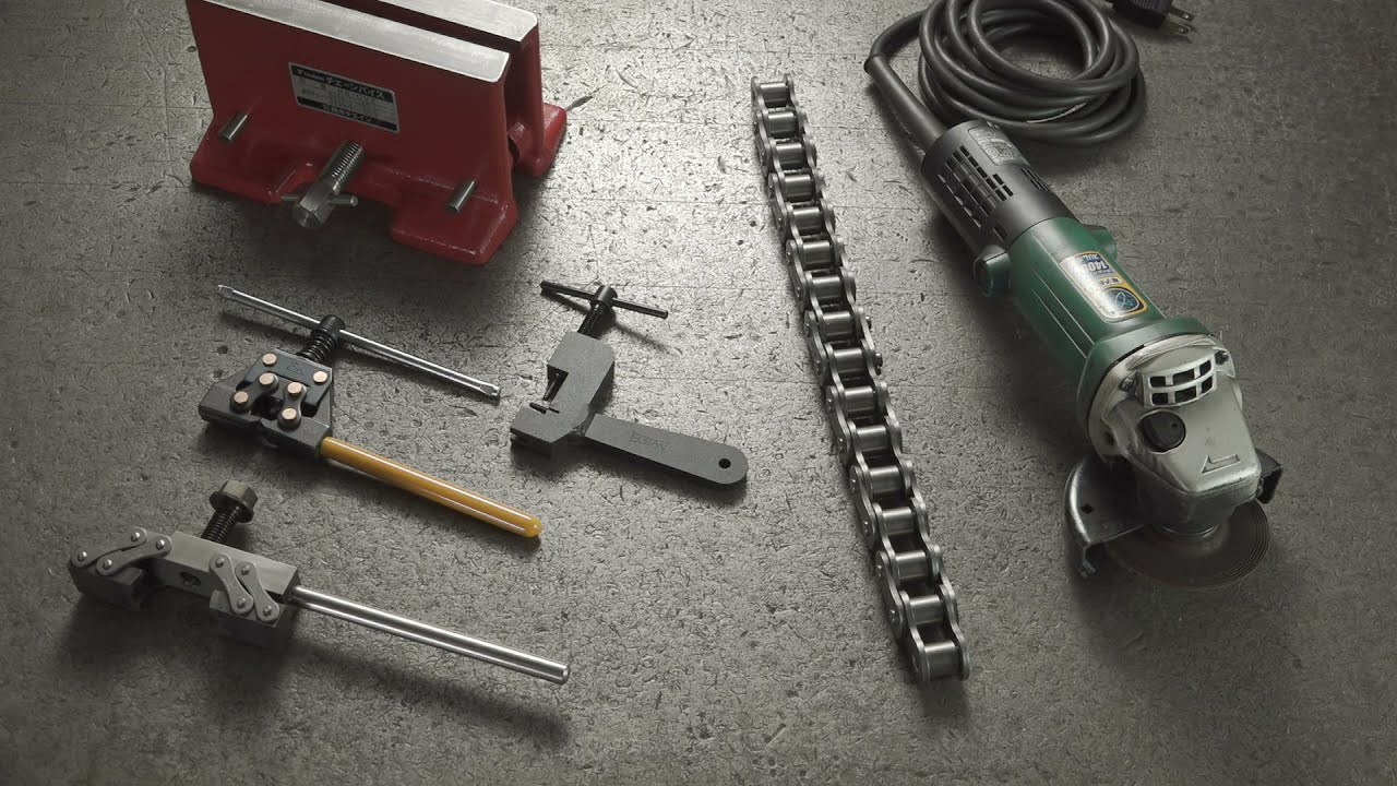 How to cut Tsubaki Roller Chain using a chain breaker