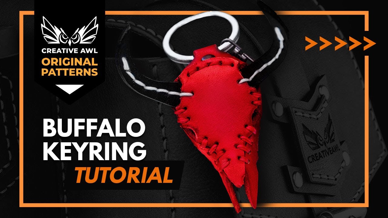 PDF PATTERN - Making a leather buffalo skull keyring