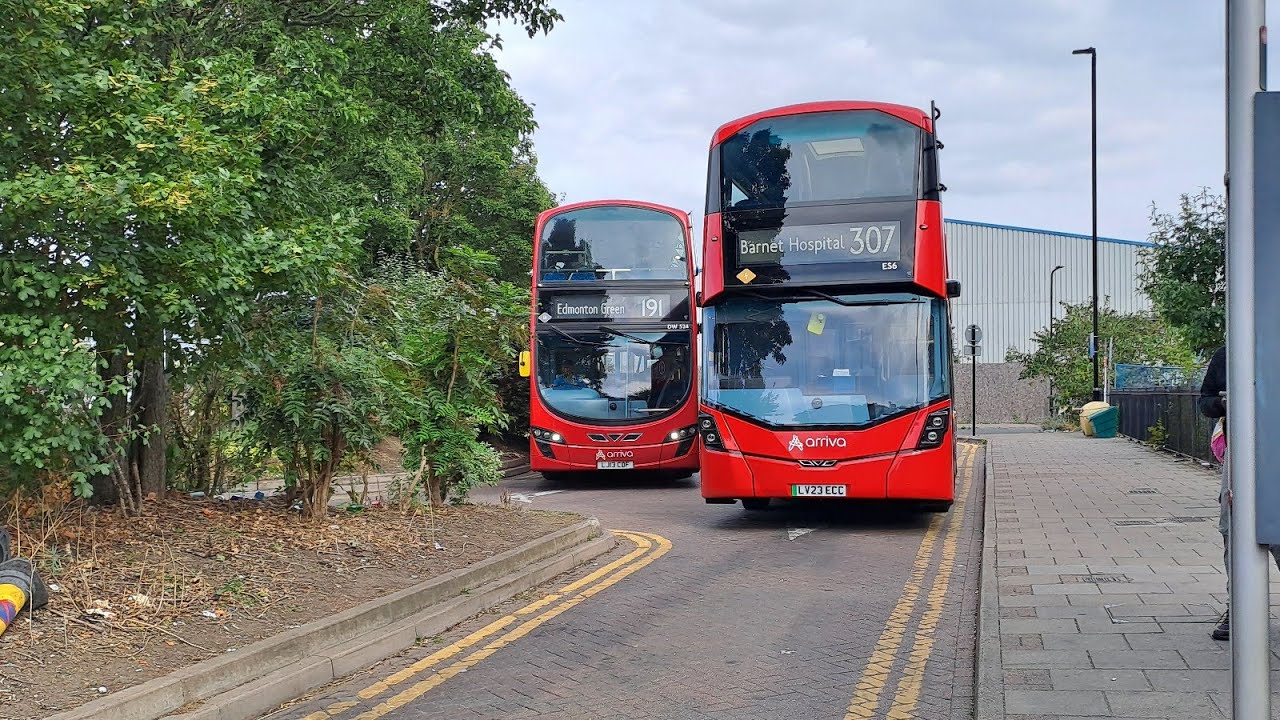307 full route visual:Barnet Hospital/Queens Road to Brimsdown