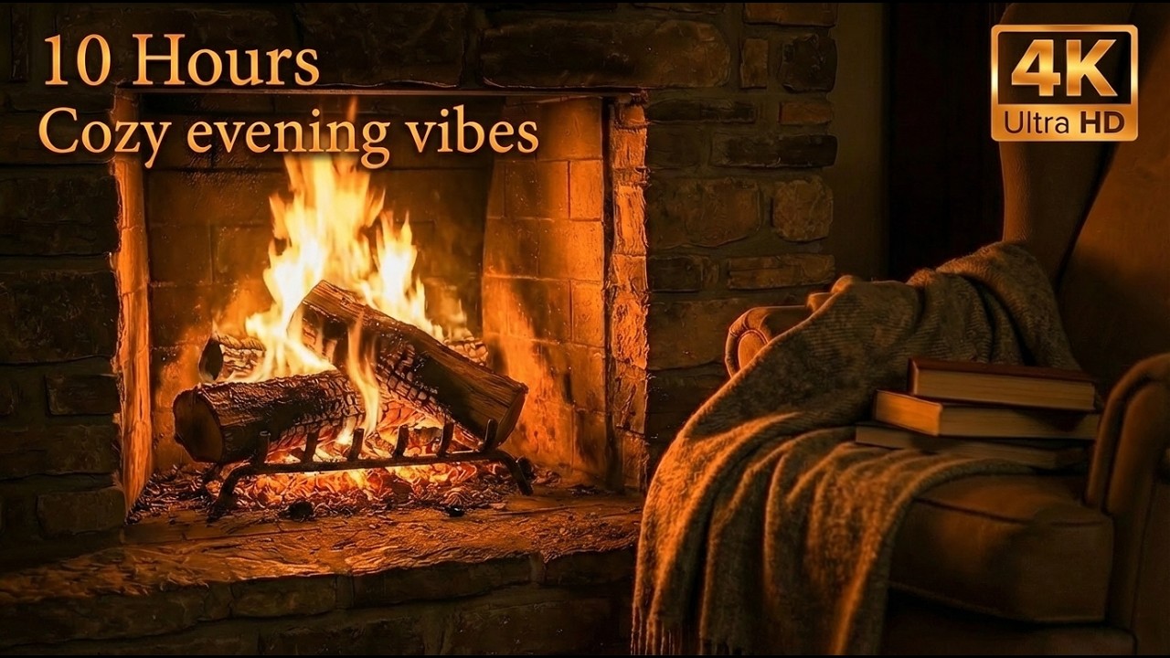 Ultimate Cozy Room | Fireplace, Couch & Fire Sounds