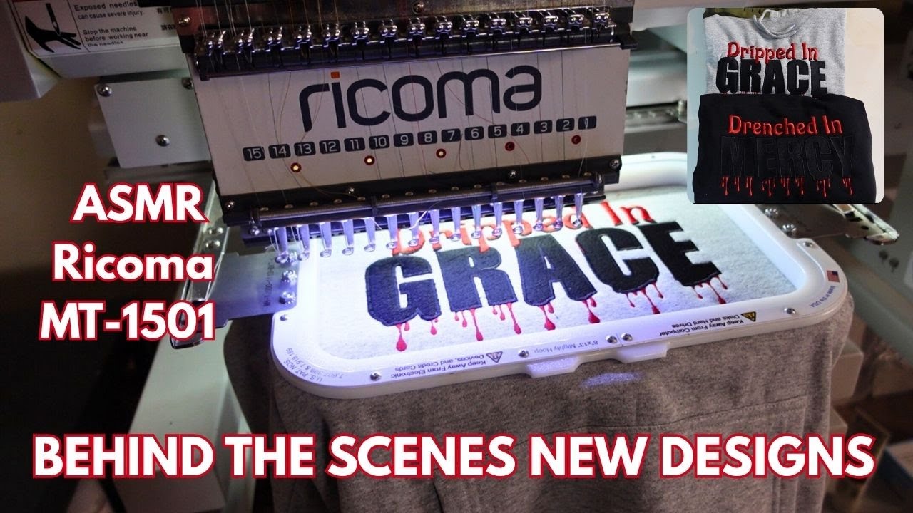 Embroidery ASMR: Grace & Mercy New Hoodie Designs From Start to Finish | On the Ricoma MT-1501
