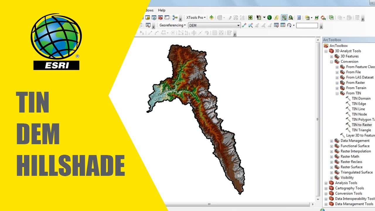 Como hacer un TIN, DEM y RELIEVE DE SOMBRA para una cuenca hidrográfica - ArcGIS 10.1
