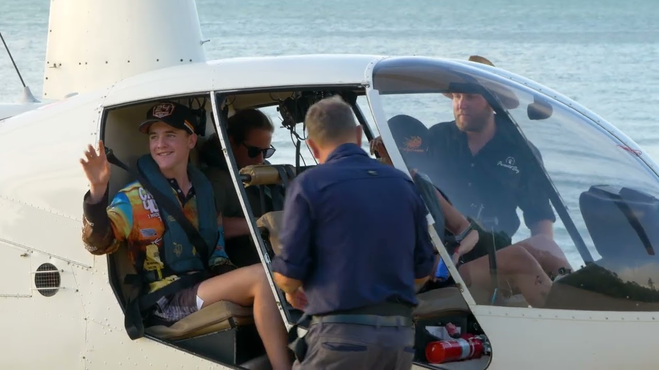 Helicopter Ride at Cape York Camping Punsand Bay