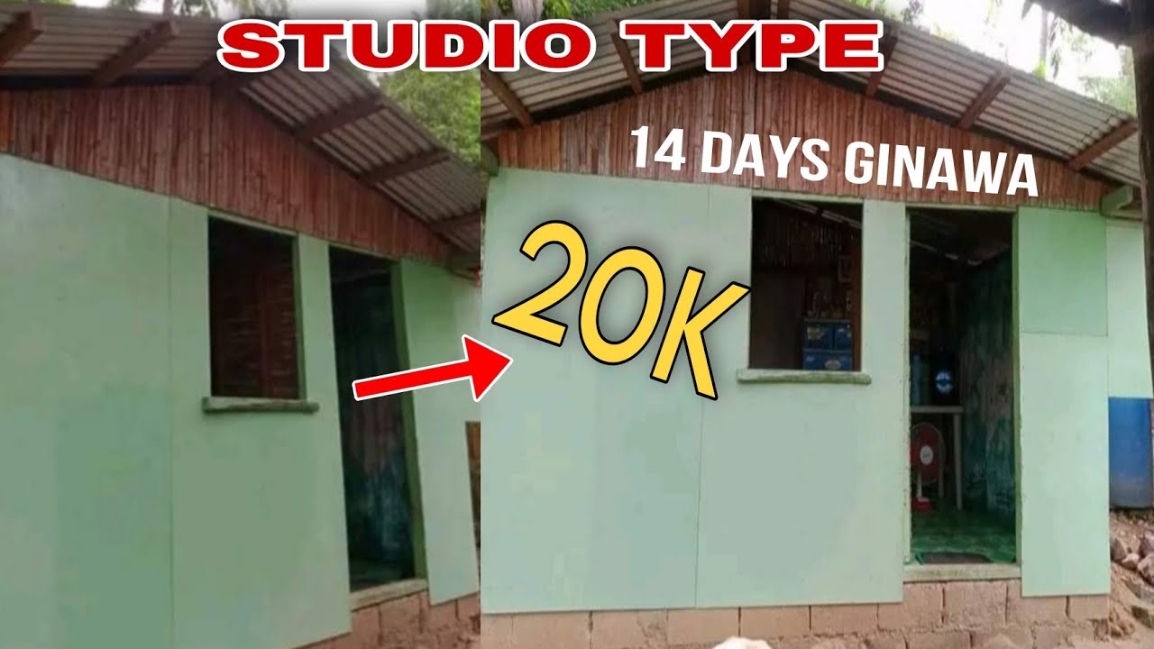 20K Pesos studio type | 14 day's ginawa | Simple dream house ng isang helper sa bigasan
