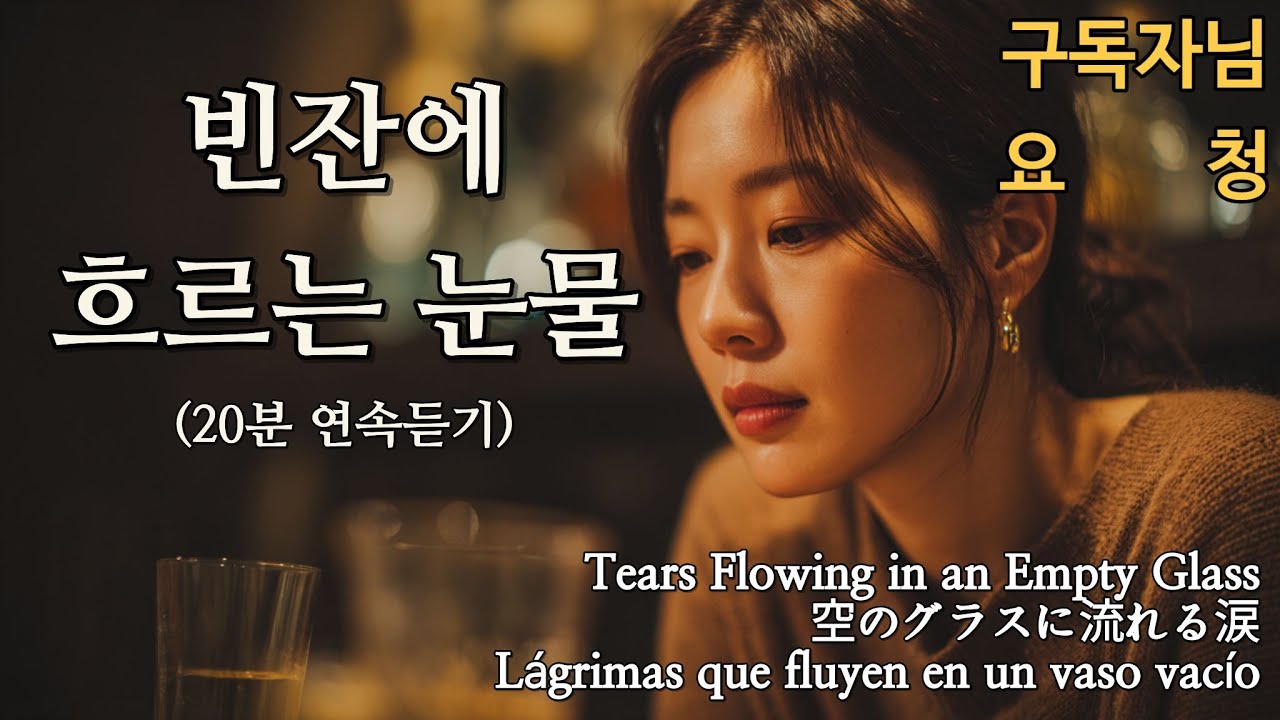 빈잔에 흐르는 눈물 연속듣기 (Tears in an Empty Glass / 空のグラスに流れる涙) Emotional Korean Ballad · Sad Love Story