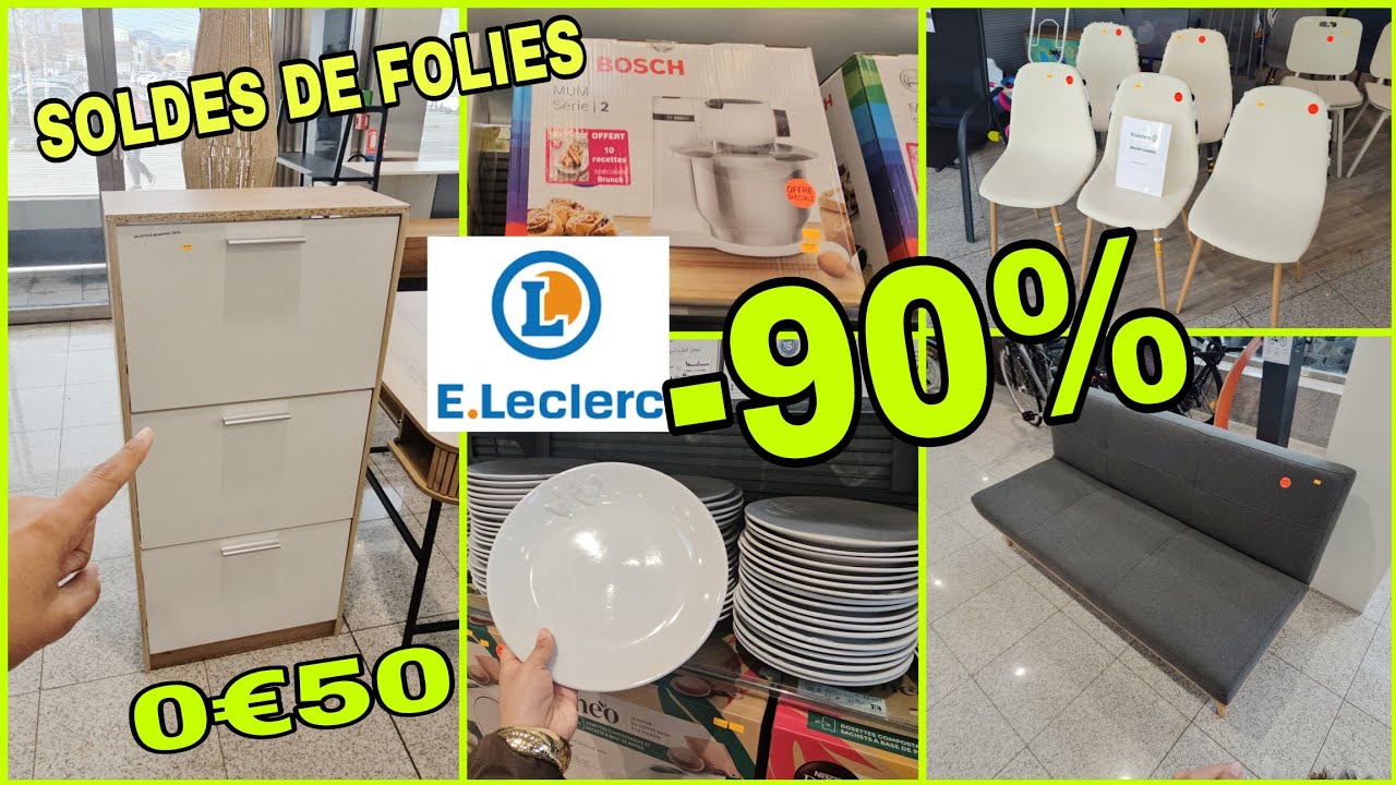 😱 E.LECLERC SOLDES -90% -70% 1€ 0€50 🙈🙈9 janvier 2026