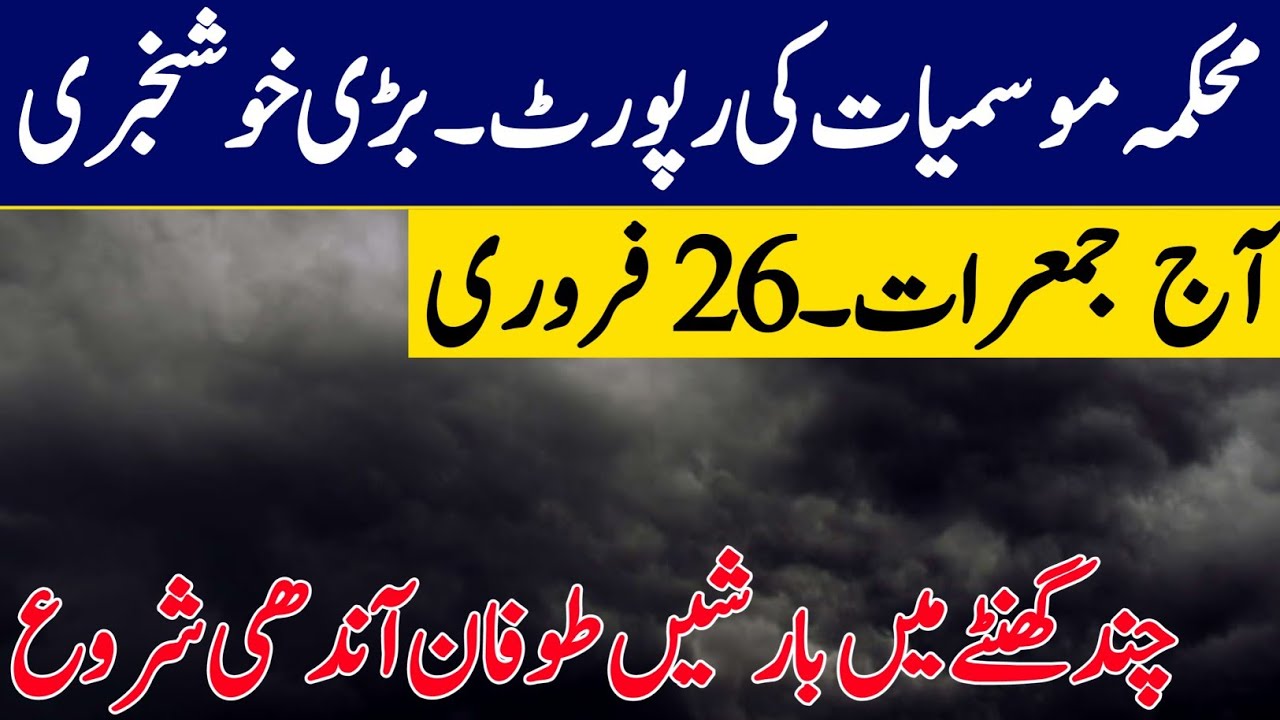 Weather Update Today, 26 February| Rains Gustwind thunderstorms ⛈️ expected in upper areas| Weather 