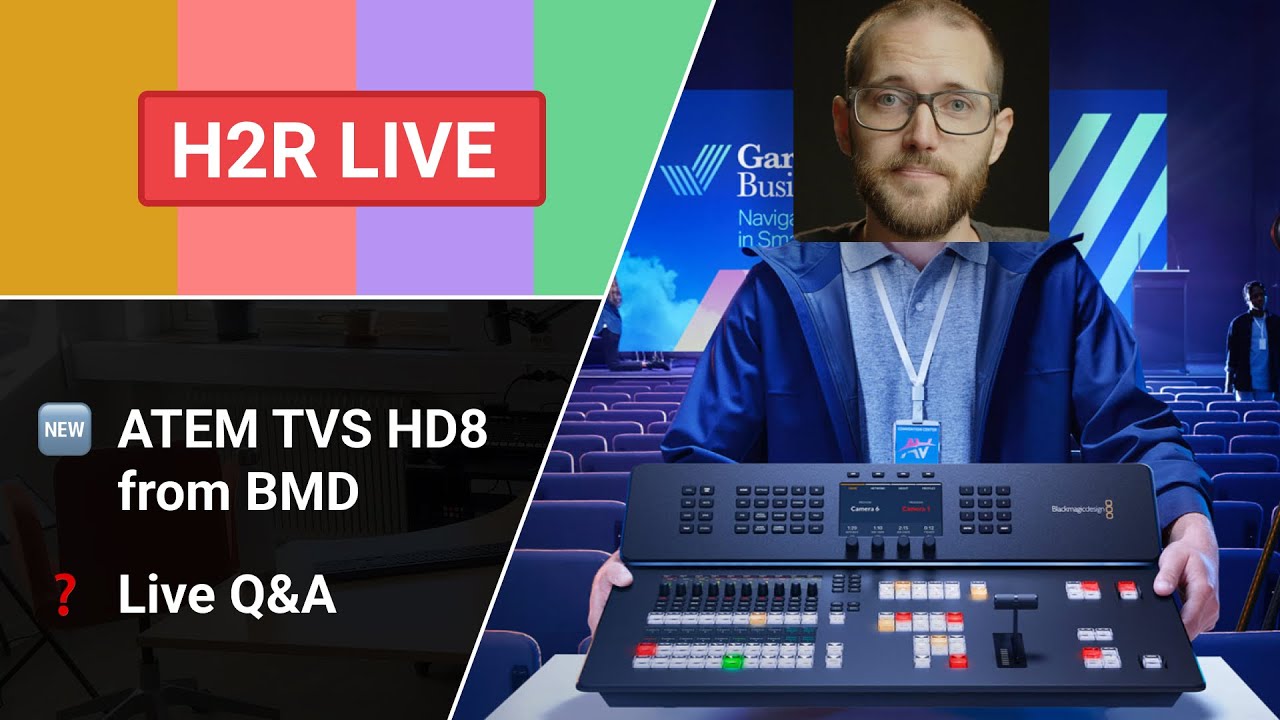 Blackmagic's latest switcher (Television Studio HD8), and your questions answered! // H2R Live