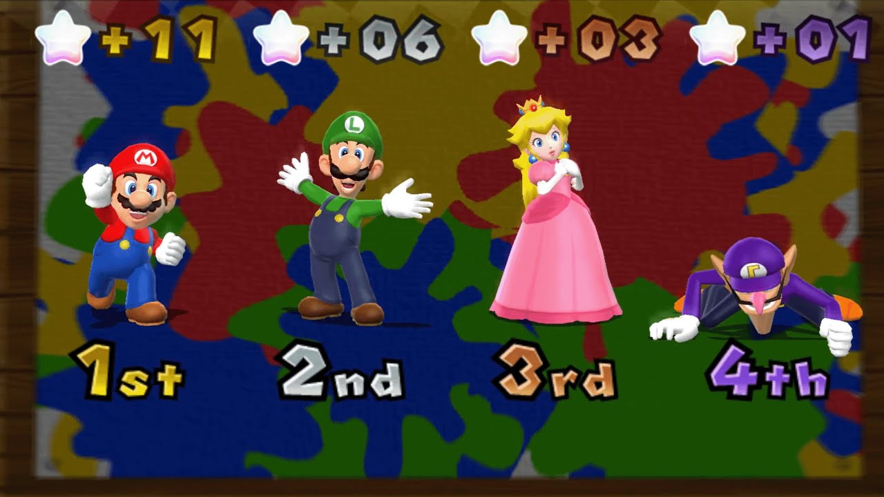 Mario Party 9 - Mario vs Luigi vs Peach vs Waluigi - Bowser Station