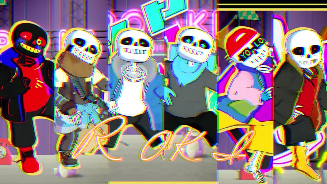 【MMD/SANS/AU】sans are dacing for fun! roki！！