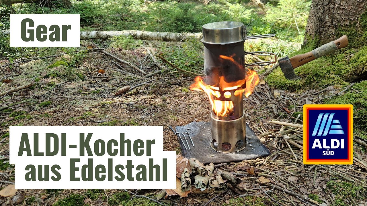 GEAR | ALDI Outdoor-Kocher aus Edelstahl | Aufbau & Review | Bushcraft-Equipment vom Discounter