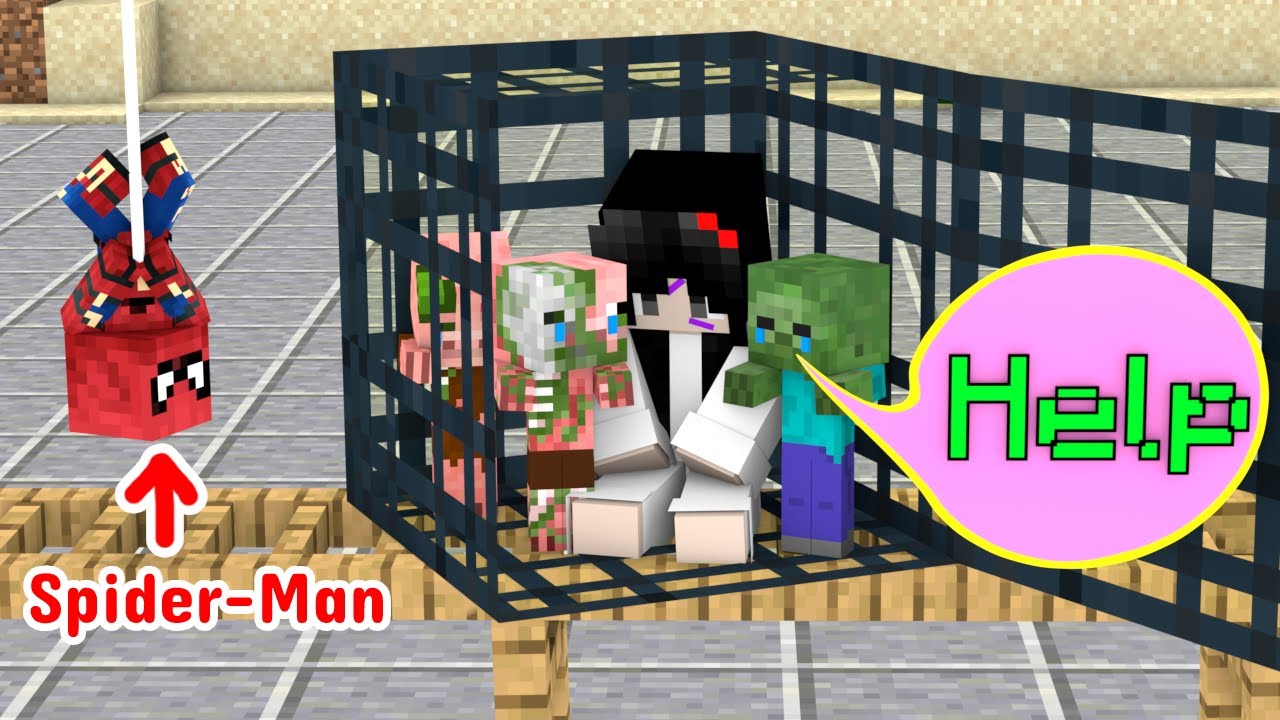 Baby Spiderman and The Bad Police - Minecraft Animation