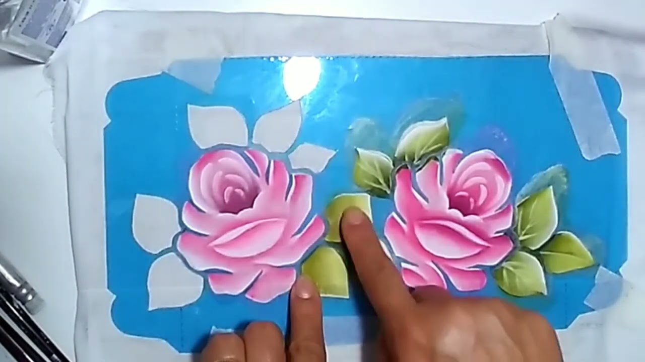 Como pintar rosas com stencil #dicas para iniciantes