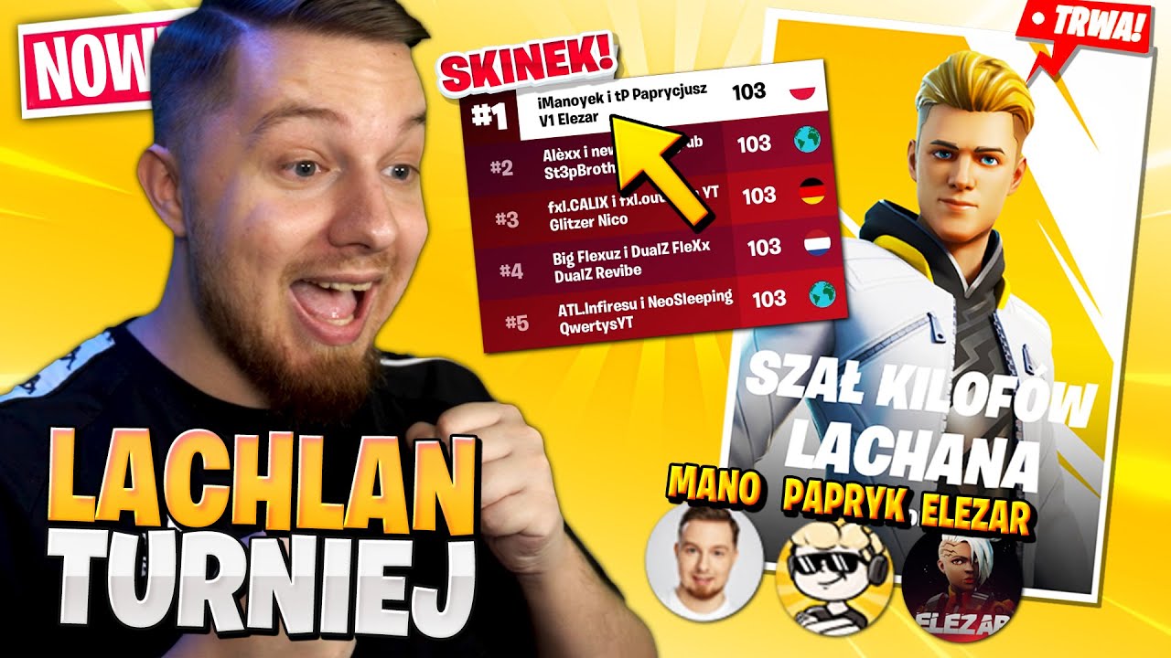 WYGRAŁEM turniej o skin LACHLANA w Fortnite ... (mega TROLL!)