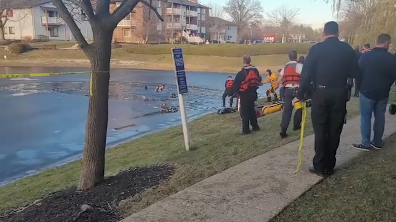 'Real tragic': 2 kids hospitalized after being pulled from icy Palatine pond, police say