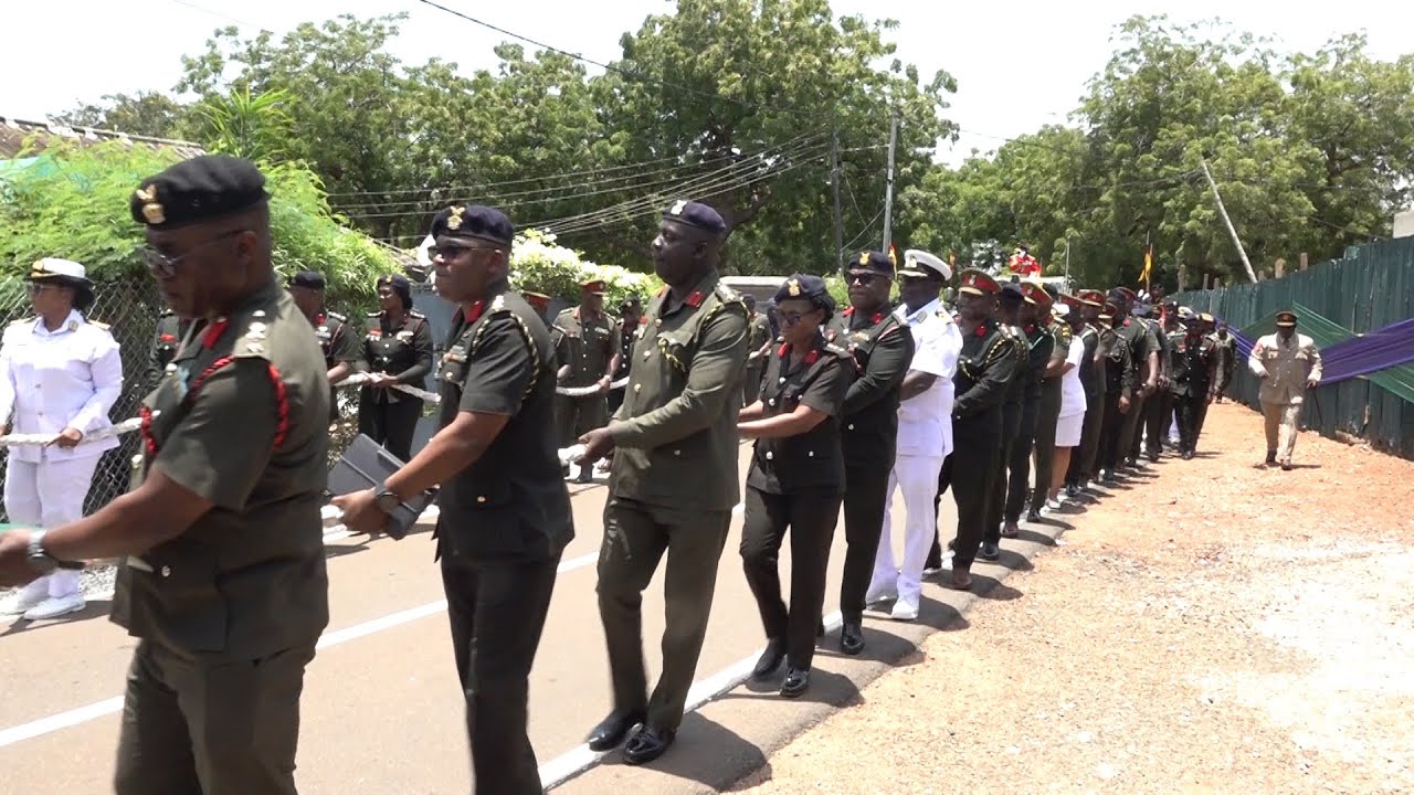 Pulling out ceremony for the outgoing chief of army staff, Lieutenant General Bismarck Kwasi Onwona