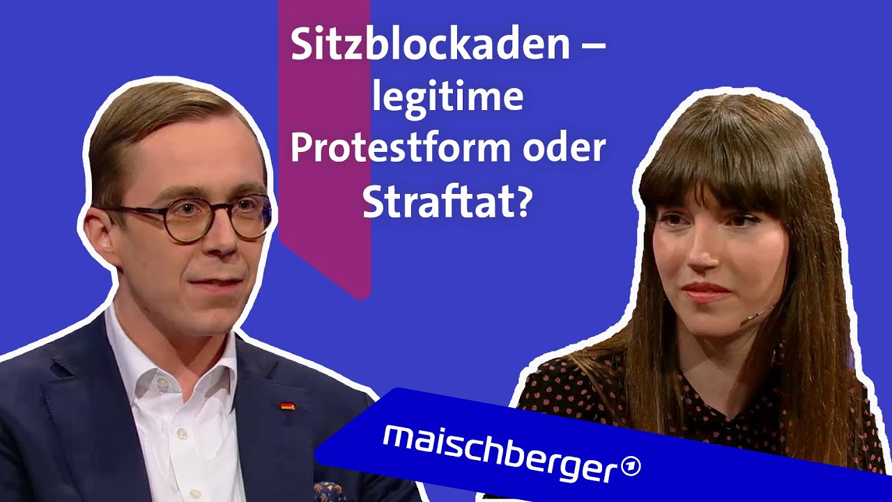 Höhere Strafen für Klimaaktivisten? Carla Hinrichs und Philipp Amthor diskutieren | maischberger