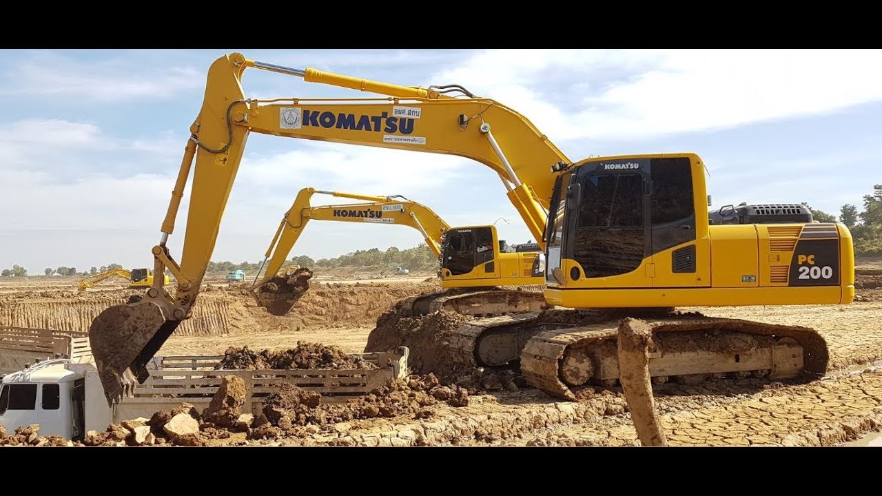 คู่นี้ถูกใจจริงๆ 2โคมัสสุสวยๆ KOMATSU PC200-8M0 สายงัดทั้งคู่ ตักเร็วตักแรง