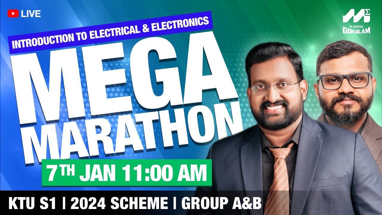 S1 KTU | PART 1 | INTRODUCTION TO ELECTRICAL  | Group A & B| MEGA MARATHON LIVE | 2024 Scheme