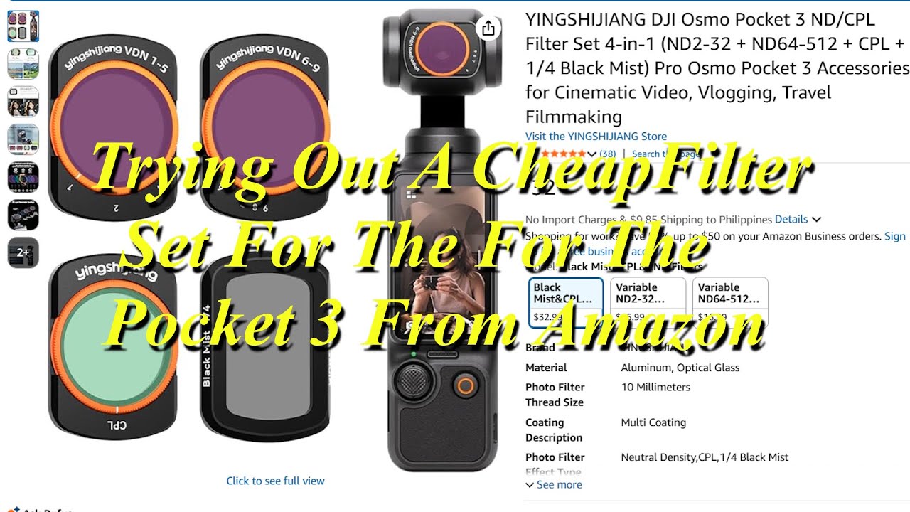 Testing The Yingshijiang Osmo Pocket 3 Filter Set From Amazon