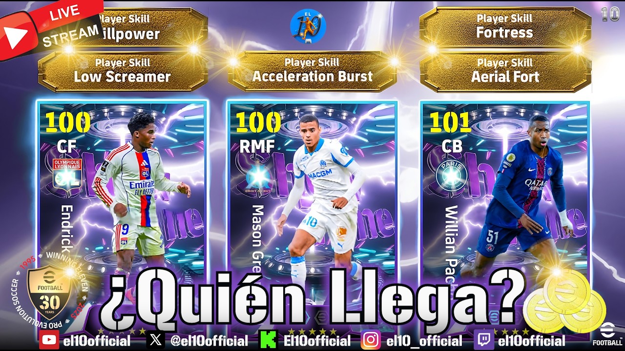 🔥NUEVOS SHOW TIME🔥ENDRICK GREENWOOD WILLIAN PACHO📺 eFootball™2026 ENTRENAMIENTOS DIVISIONES EVENTOS