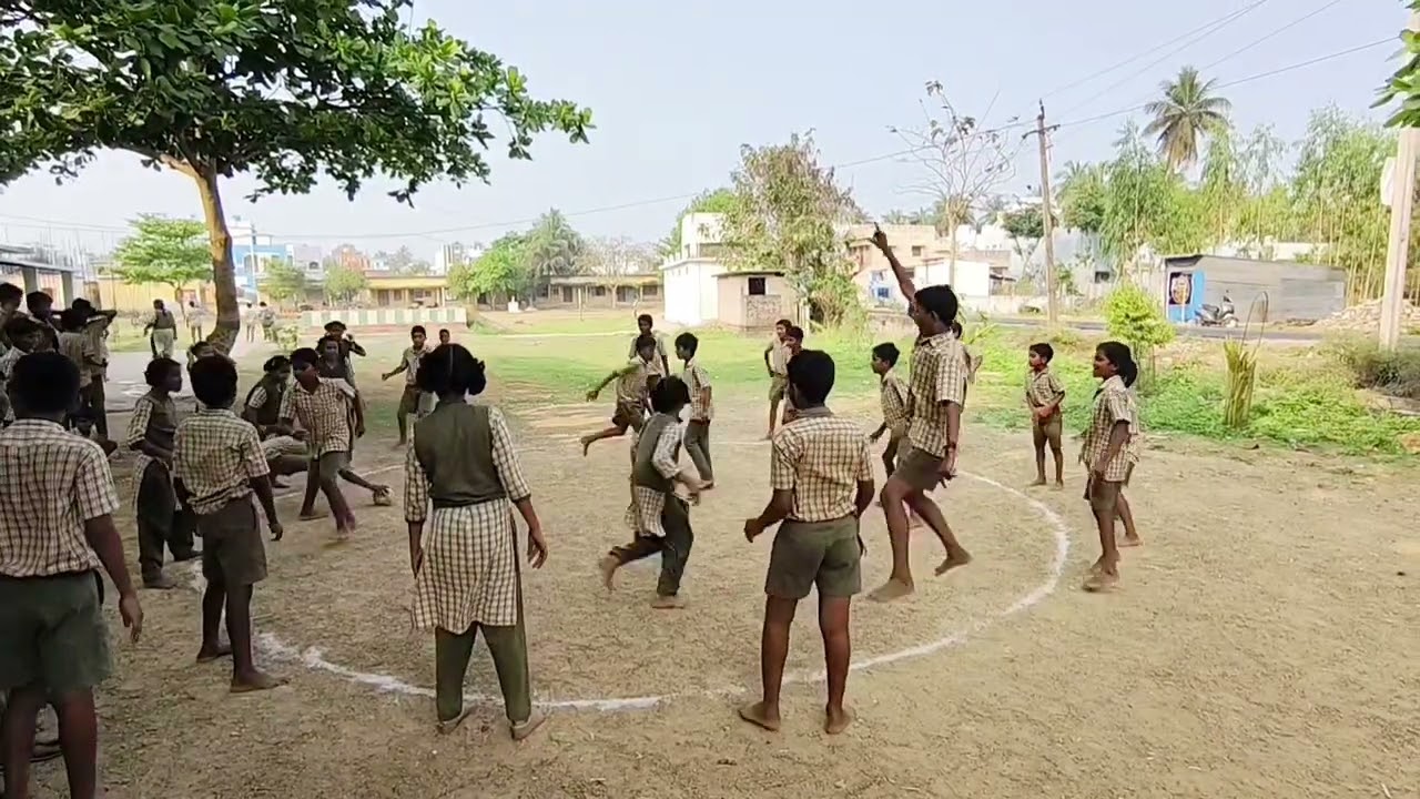 DODGE BALL game played by 6th, 7th children 
