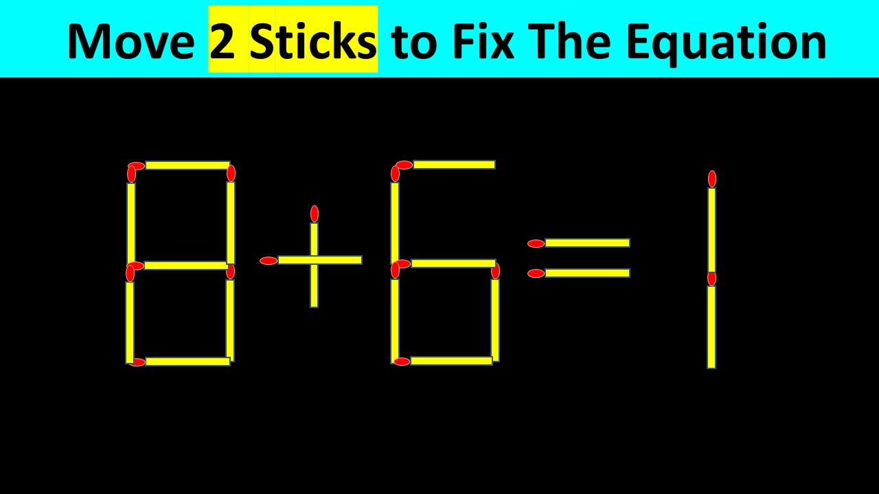 Matchstick Puzzle - Fix The Equation 