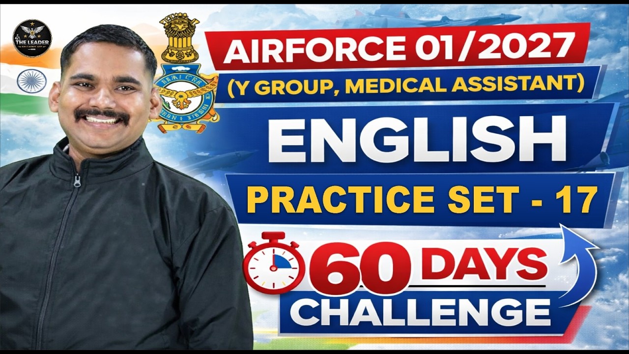 AIRFORCE X &Y Group 01/2027 | Medical Assistant English Practice Class |By Satydev Sir #airforce #12