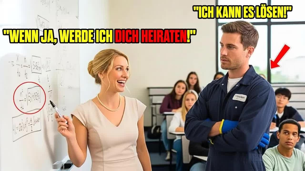 ＂Löse Die Gleichung Und Ich Heirate Dich ＂ Prof  Lachte – Erstarrte, Als Der Hausmeister Sie Löste