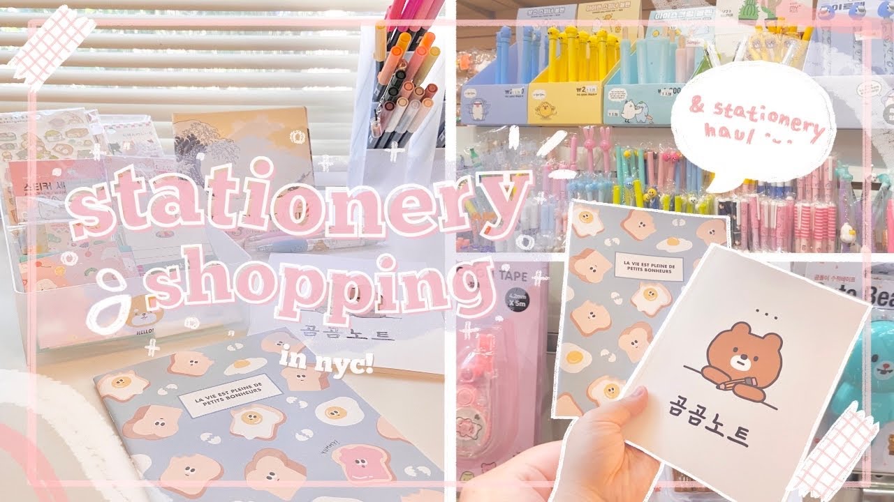 🍞 stationery shopping in nyc! *:･ﾟ// shop with me + stationery haul