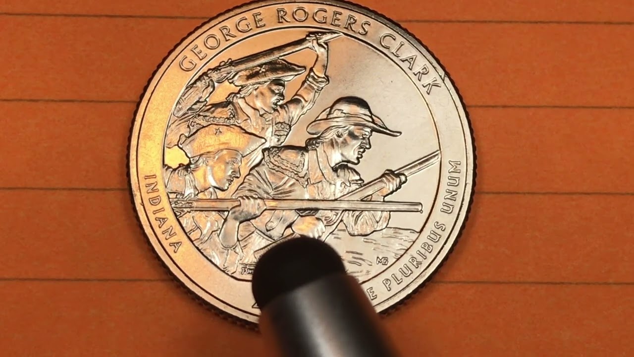 US 2017 Quarter - George Rogers Clark Reverse - DC Minutes ATB United States Coins