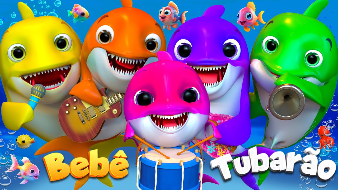 Bebê Tubarão e os Amigos do Mar @SuperLucaPortugues #rimasinfantis #musicasinfantis #bebetubarao