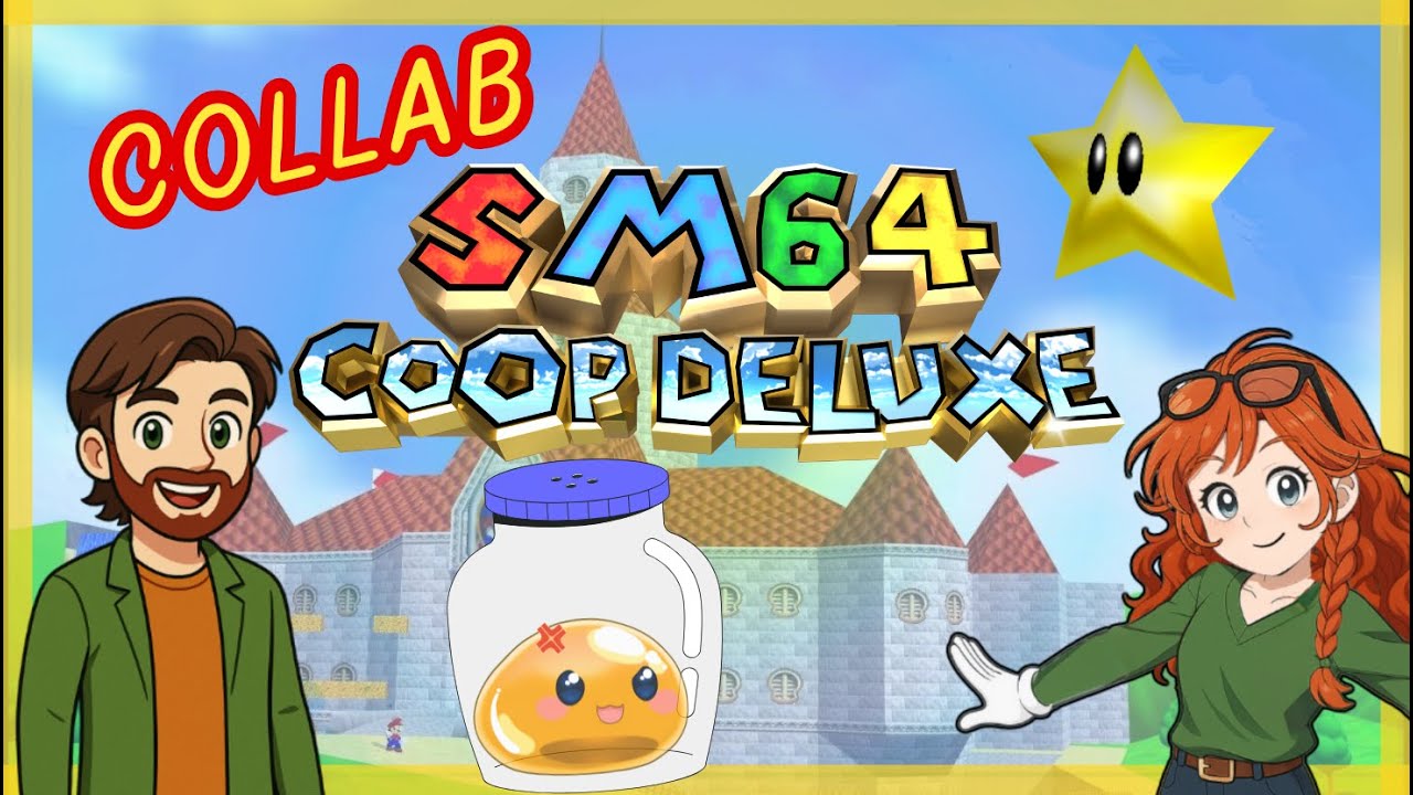 WTF Glitch? Lime & Slime Collab!? Super Mario 64 Coop! -Full Screen Live Steam