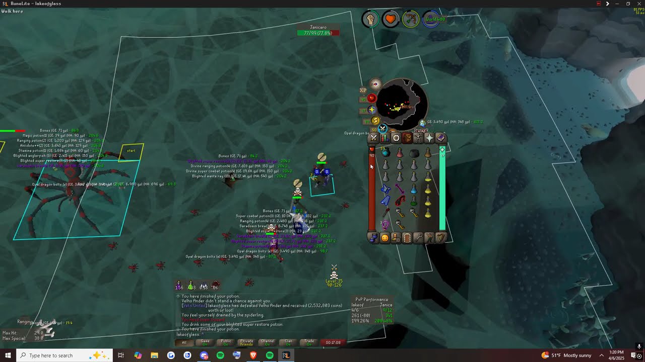 1v5 at Venenatis with 5 keys