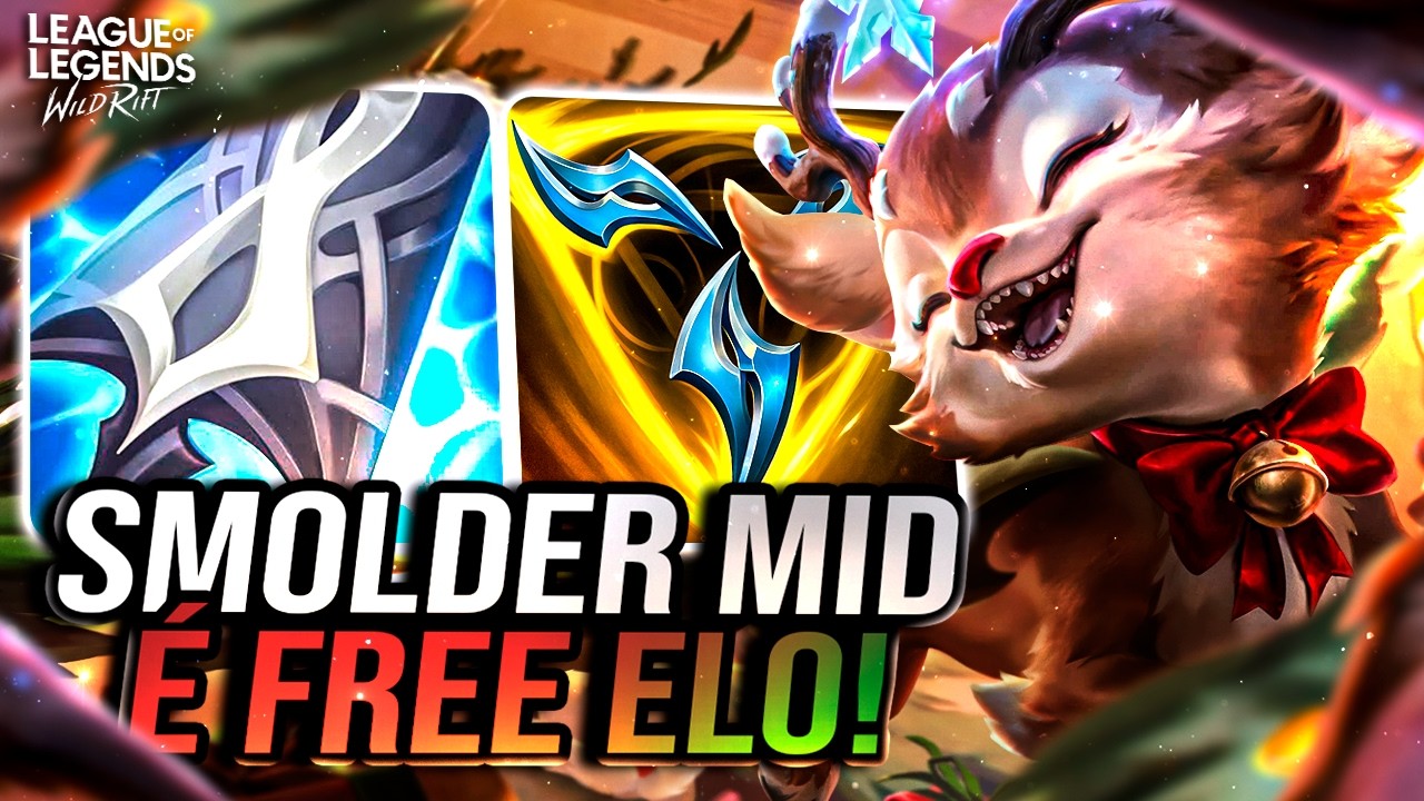 SMOLDER MID DEVERIA SER PROIBIDO! O CAMPEÃO MAIS BROKEN E FÁCIL PRA SUBIR DE ELO | LoL Wild Rift
