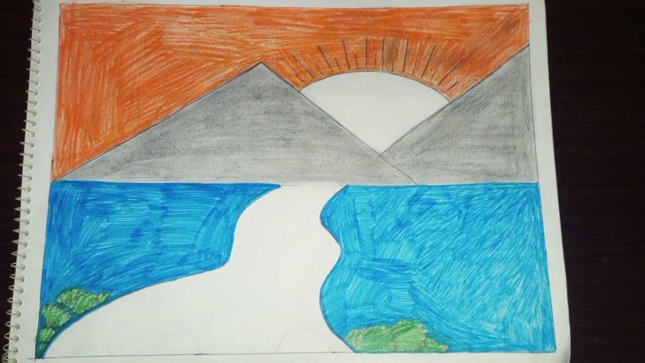 Very easy scenery drawing 🕊💗 #artforyou #scenery #shorts #art