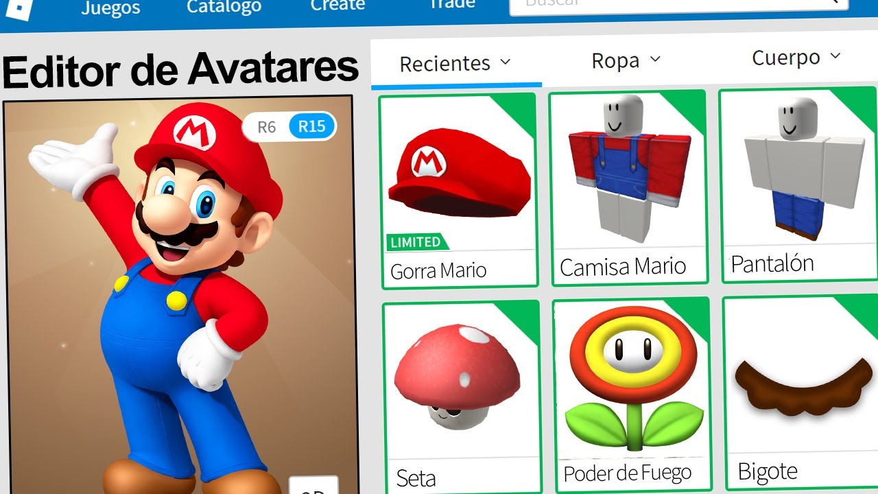 Creamos el PERFIL de SUPER MARIO BROS en ROBLOX !! | Rovi23 Roblox
