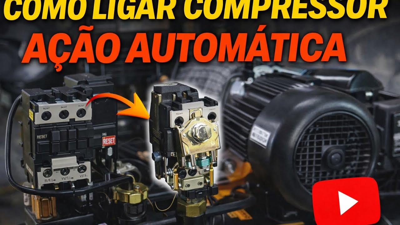 Como Ligar Compressor com Pressostato e Chave Magnética | Acionamento Automático