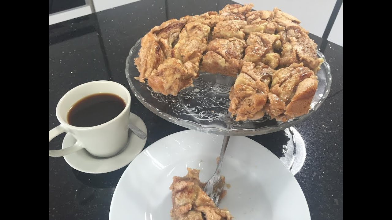 Torta de banana ( farinha de trigo  integral e pouquíssimo  açúcar)