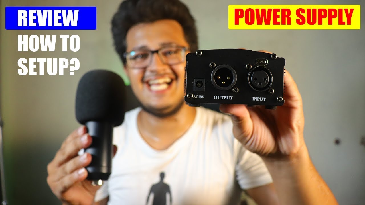 48V Phantom Power Supply For Condenser Microphone Review | How To Setup Power Supply With Mic?