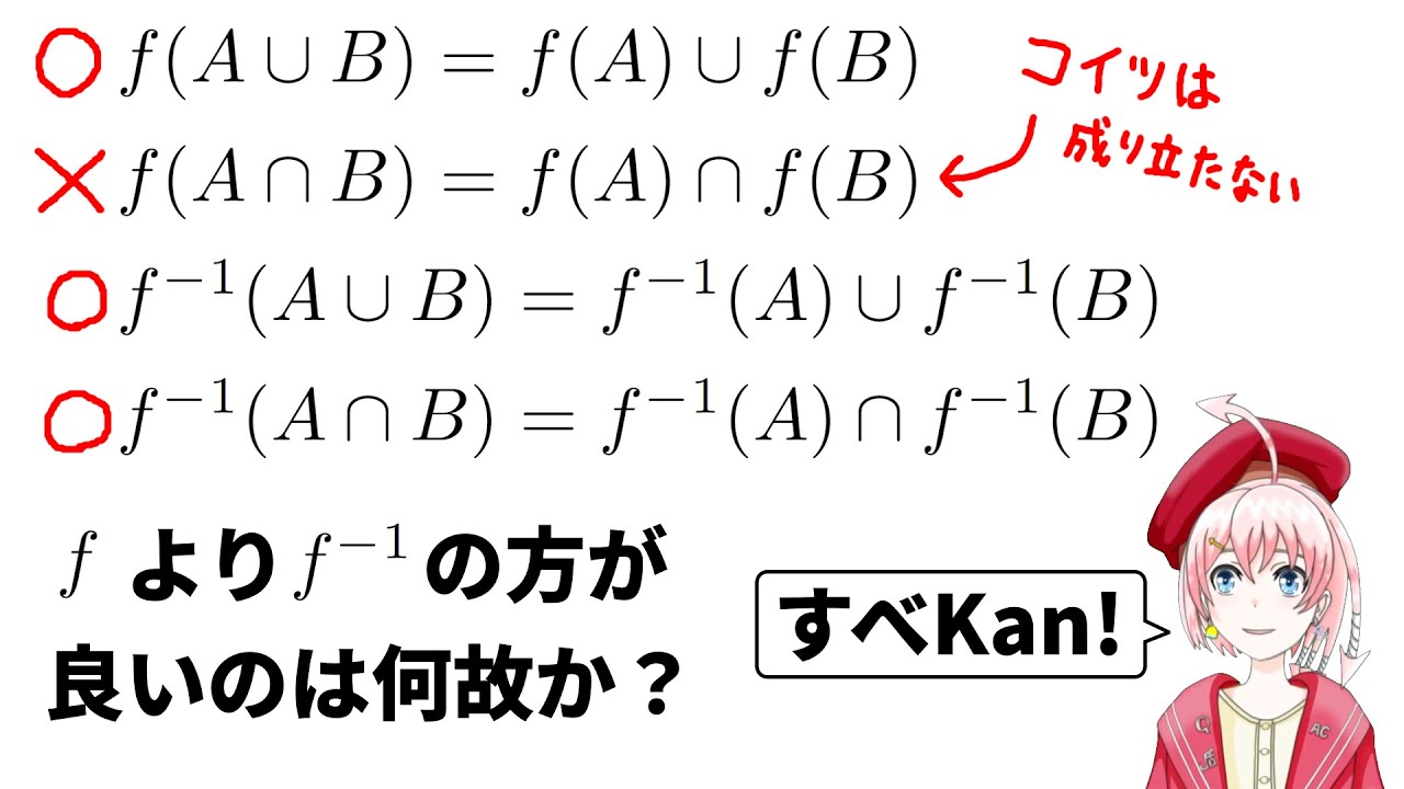 【圏論】逆像写像が良い性質を持つ理由【Kan拡張】