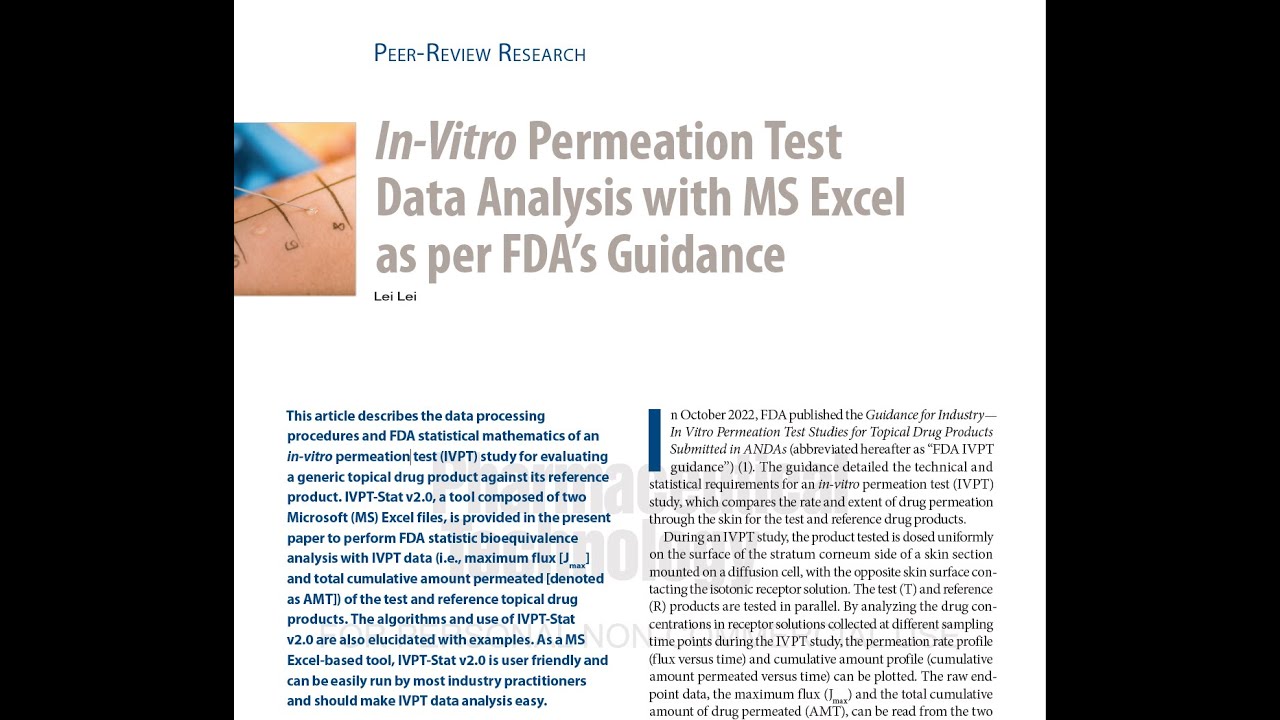 Statistical analysis of in vitro permeation test (IVPT) study data with IVPT-Stat v2.0