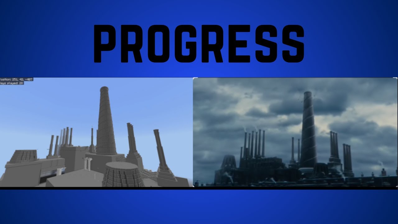 progress of Charlie and the chocolate factory in Minecraft