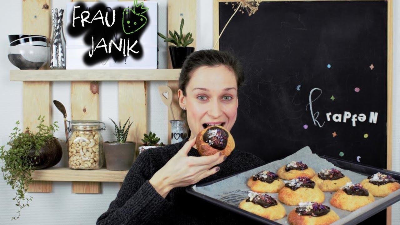 Gesunde Krapfen/Berliner aus dem Ofen | Dinkelvollkornmehl, ohne Haushaltszucker & ohne Hefeteig!