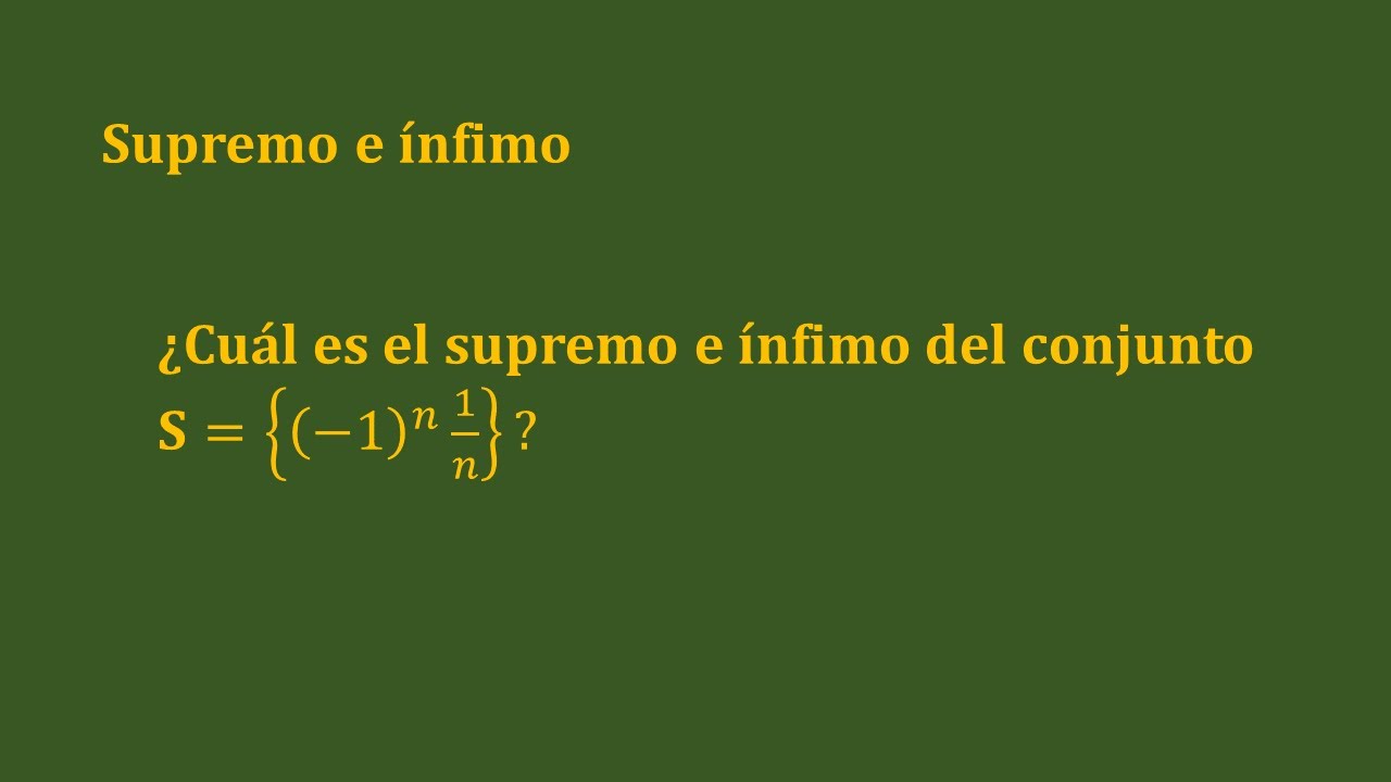 Supremo e Ínfimo