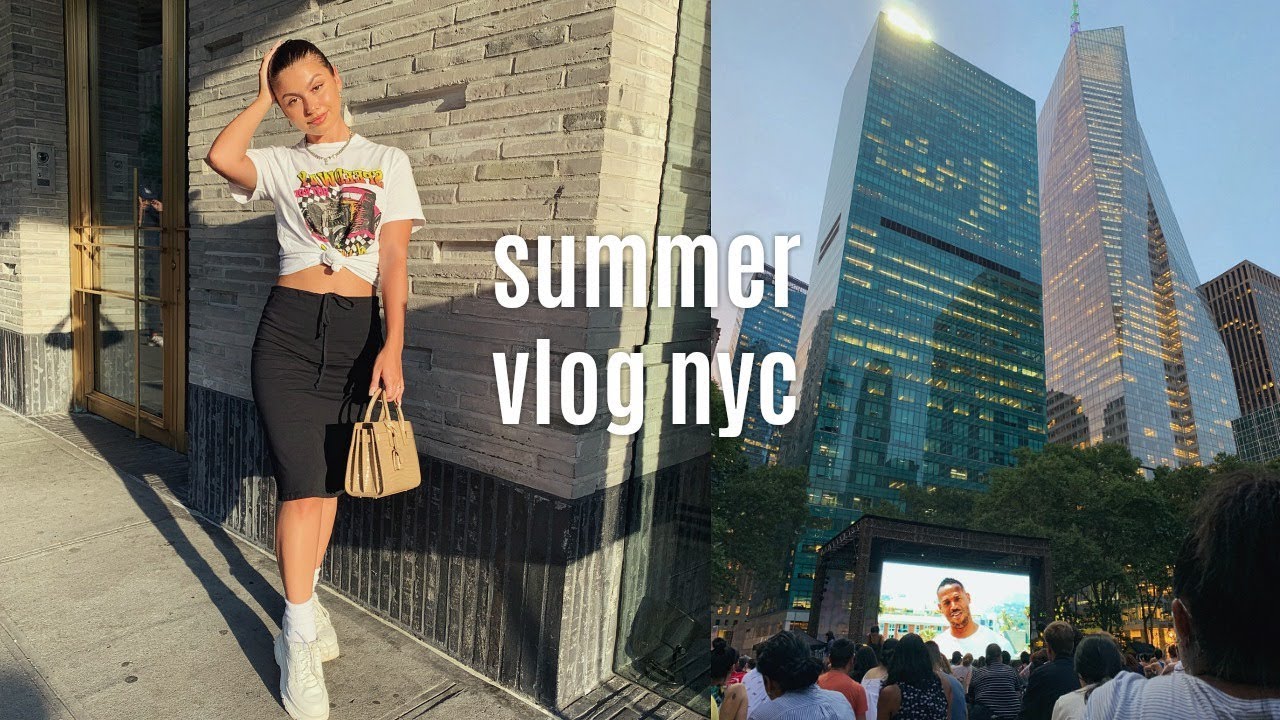 SUMMER VLOG | getting back into routine, paint n pour nyc, + movie in bryant park