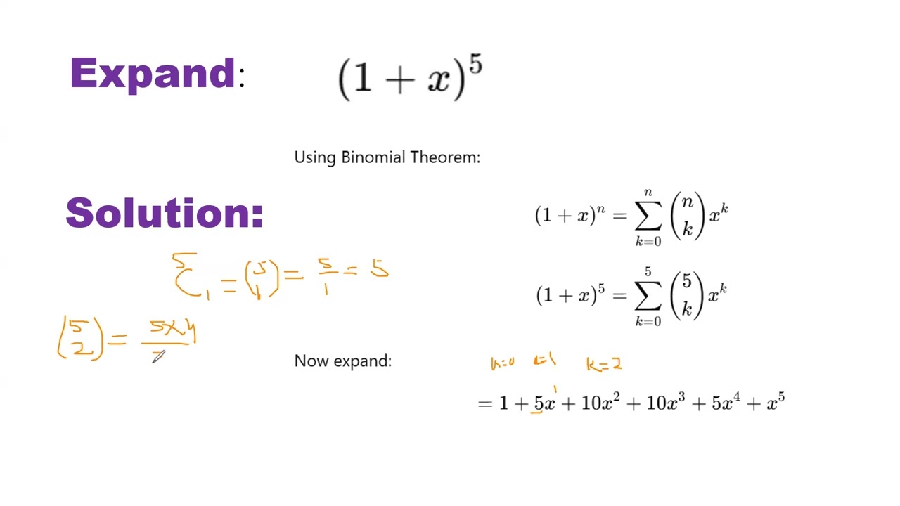 Binomial Theorem | Expand using Binomial Theorem