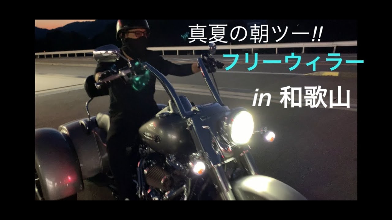 AM２：３０真夏の朝ツー！！　in和歌山　白崎海洋公園　＃早朝ツーリング＃ハーレーダビットソン＃フリーウィラー