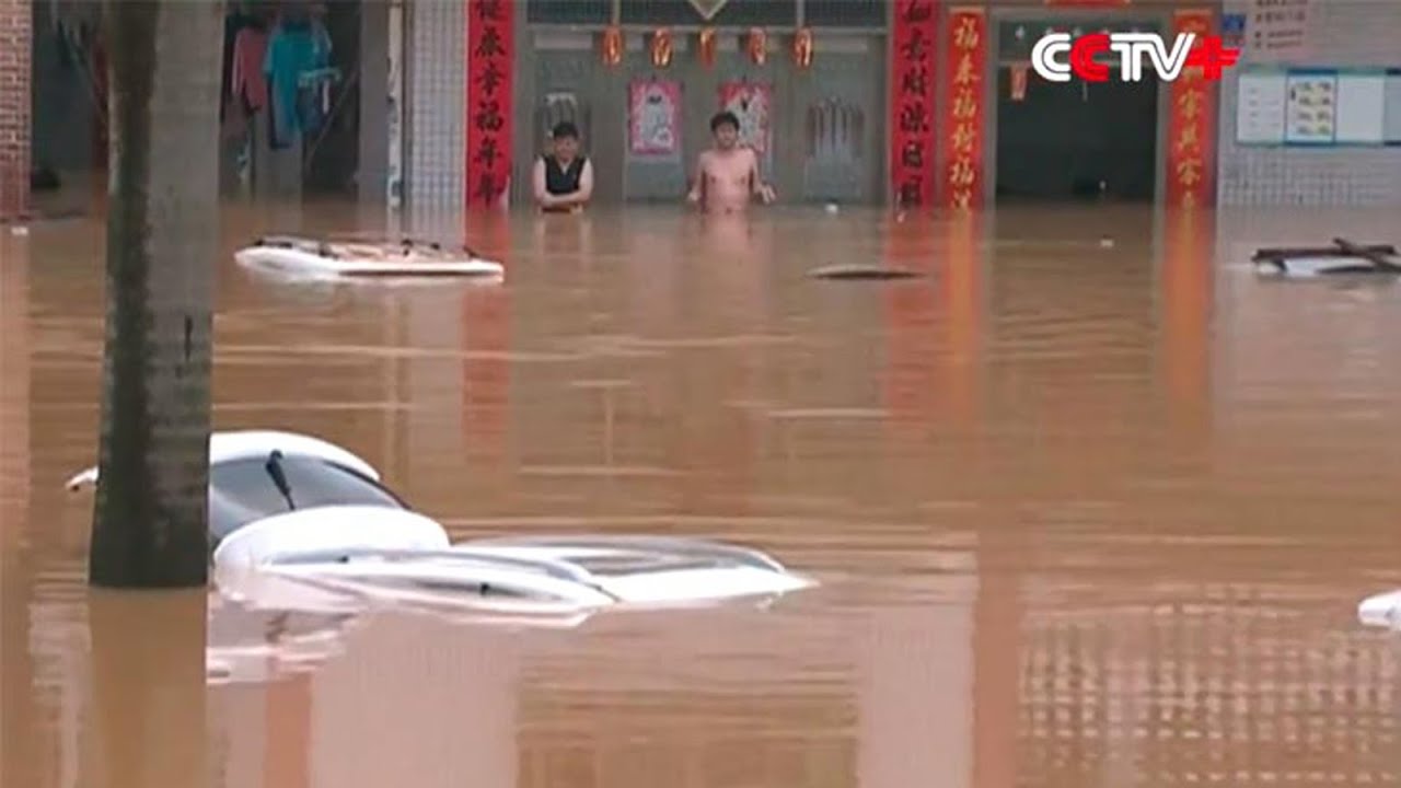 Flooding hits Guangzhou, Guangdong Province, China.  09-18-2020