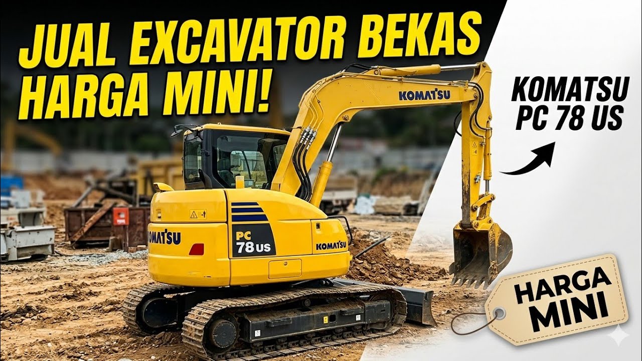 Jual Excavator Bekas Harga Mini Excavator Komatsu PC78US